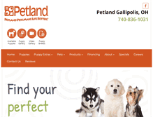 Tablet Screenshot of petlandgallipolis.com